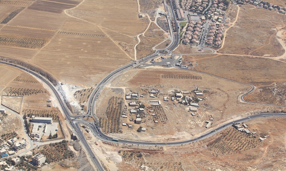 כיכר אדם מלמעלה בתחילת הביצוע 1